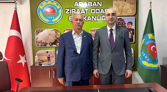 Gaziantep Araban Kaymakamı Ceylan, Ziraat Odası Başkanı Altun'a iade ziyareti yaptı