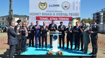 Kütahya Barosu'nun avukat hizmet binası için 3 bin 850 metrekarelik alanda temel atıldı