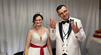 İşitme-konuşma engelli çift, Kırklareli Babaeski'de sosyal medyada tanışıp evlendi