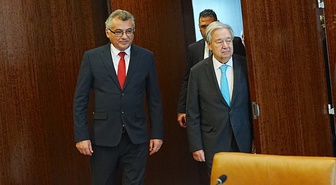 KKTC Cumhurbaşkanı Erhürman, BM Genel Kurulu kapsamında Guterres ile bir araya geldi