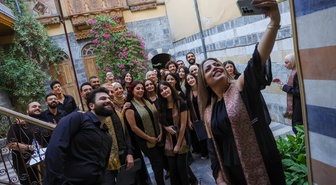 Şam'da Dünya Barış Günü için Beyt Ferhi'deki konserde Gardenya Grubu sahne aldı