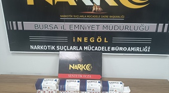 Bursa İnegöl'de 224 sentetik ecza ele geçirilen operasyonda şüpheli tutuklandı