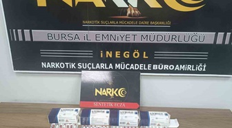 Bursa İnegöl'de uyuşturucu operasyonunda 224 sentetik ecza ele geçirildi