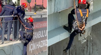 İtfaiyeden nefes kesen kurtarma operasyonu! O anlar kamerada