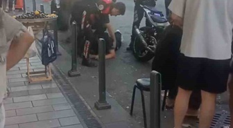 Sarıyer'de plakasını katlayan motosiklet sürücüsü yakalandı, bir polis memuru yaralandı