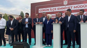 Sivas Gürün'de depremde hasar gören emniyet ve öğretmenevi binalarının temeli atıldı