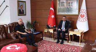 Batman'dan Zonguldak'a atanan Emniyet Müdürü İbrahim Kaba, Vali'yi ziyaret etti