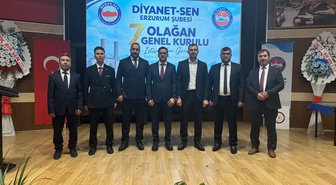 Diyanet-Sen Erzurum 7. Olağan Genel Kurulu'nda Başkan Ardahanlı yeniden seçildi