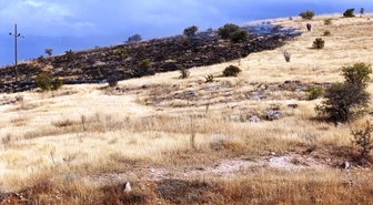 Elazığ Keban'da otluk ve mera yangını söndürüldü, yaklaşık 20 dönüm alan zarar gördü
