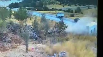 Gaziantep Nurdağı'nda 7 kişinin öldüğü kaza güvenlik kamerasına yansıdı