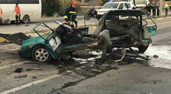 Konya Ereğli'de alkollü sürücü çarptı, Fiat Tofaş ikiye bölündü; 2 sürücü yaralandı