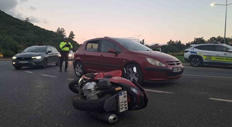 Muğla Menteşe'de kavşakta motosiklet ile otomobil çarpıştı, 1 kişi yaralandı