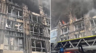Rusya insanlarla dolu iş merkezini küle çevirdi! Görüntüler korkunç