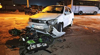 Samsun Bafra'da kazada 3 kişi yaralandı, ehliyetsiz sürücüye 40 bin lira ceza kesildi