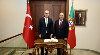 TBMM Başkanı Kurtulmuş, Lizbon Büyükelçiliği'nde Büyükelçi Koç'tan bilgi aldı