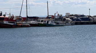 Tekirdağ'da poyraz nedeniyle 5 şilep açıkta bekliyor, balıkçılar denize açılamadı