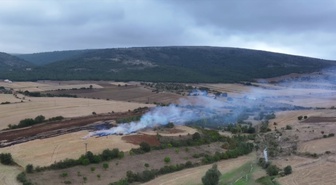 Çorum'da anız yakan kişiye dron kaydı sonrası 3 bin 706 lira ceza kesildi