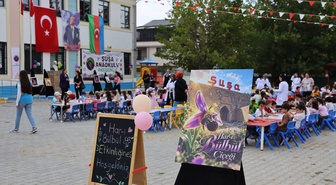 Iğdır'da Şuşa Anaokulu öğrencileri, Har-ı Bülbül sembolünü renklendirdi