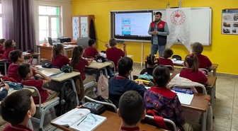 Kırklareli Vize'de ilkokul öğrencileri su tasarrufu konusunda bilgilendirildi