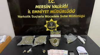 Mersin'de narkotik operasyonunda 4 şüpheli tutuklandı, 1 kilo 150 gram esrar bulundu