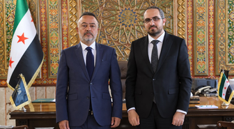 Şam Büyükelçisi Yılmaz, Suriye Yatırım Ajansı Başkanı Ramadan ile yatırımı görüştü