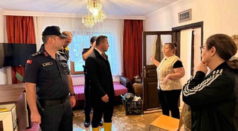 Düzce Akçakoca Kaymakamı Esmahanım'da su baskınlarını inceledi