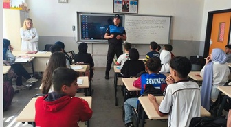 Kilis'te Mehmet Keçik Ortaokulu öğrencileri polislerle rol model etkinliğinde buluştu