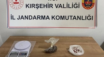 Kırşehir Kaman'da operasyonda 55 gram uyuşturucu ve hassas terazi ele geçirildi