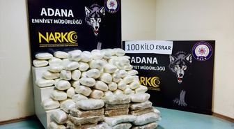 Adana'da 100 kilogram esrarla yakalanan 4 şüpheliden 3'ü tutuklandı