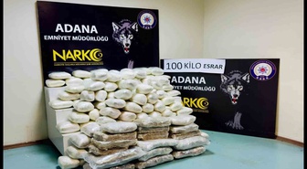 Adana'da depodaki bavullarda 100 kilogram esrar ele geçirildi, 3 şüpheli tutuklandı