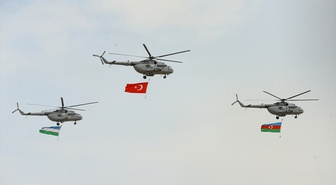 Azerbaycan, Türkiye ve Özbekistan'ın tatbikatında temsili terörist hedefler vuruldu