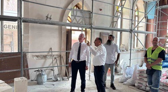 İskenderun Kaymakamı, restorasyon süren Rum ve Süryani Katolik kiliselerini inceledi