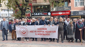 Karabük, Bolu ve Bartın'da 1 Ekim Dünya Yaşlılar Günü'nde yürüyüş düzenlendi