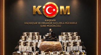 Kırşehir'de operasyonda 23 bin doldurulmuş ve 22 bin 200 boş makaron ele geçirildi