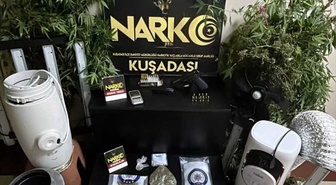 Kuşadası'nda 1,5 kilogram esrar ele geçirildi, 2 şüpheli tutuklandı