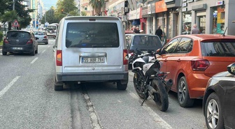Samsun İlkadım'da motosiklet hafif ticari araçla çarpıştı, 2 kişi yaralandı