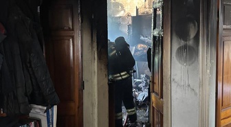 Bodrum'da ev yangınında kedi telef oldu, mutfak kullanılamaz hale geldi