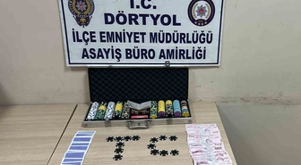 Hatay Dörtyol'da kumar denetiminde 6 kişiye 69 bin 624 TL ceza kesildi