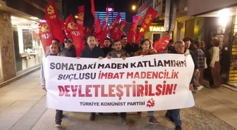 İzmir'de TKP'den Soma'da yaşamını yitiren işçiler için basın açıklaması: İşçi sınıfı, İmbat Madencilik'ten hesap sormak zorundadır
