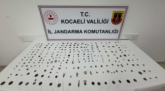 Kocaeli'de operasyonda 511 tarihi eser ele geçirildi, 1 şüpheli gözaltına alındı