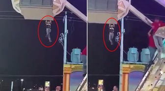Lunaparkta yürekler ağza geldi! Metrelerce yüksekte asılı kaldı