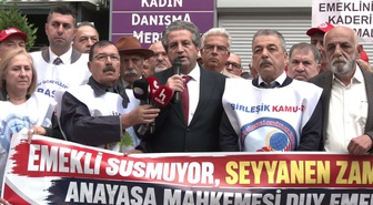 Seyyanen zam mağduru emekliler Ankara'da 25 bin TL eksik maaş için karar istedi