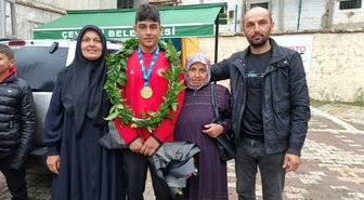 U15 güreşçileri Balkan Şampiyonası madalyalarıyla Tokat Almus'ta coşkuyla karşılandı