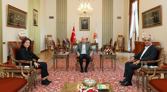 DEM Parti İmralı Heyeti, TBMM Başkanı Kurtulmuş ile yasal düzenlemeleri ele aldı