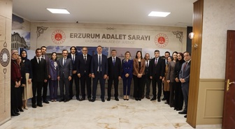HSK heyeti Erzurum Adliyesi'nde hakim ve savcıların taleplerini dinledi