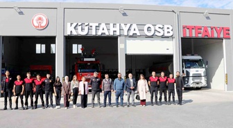 Kütahya OSB itfaiyesi, İtfaiye Haftası'nda öğrenciler tarafından ziyaret edildi