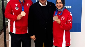 Nur Banu Balkancı ve Mustafa Serhat Şahin, Atina'da gümüş ve bronz madalya kazandılar