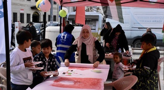 Ordu Altınordu'da çocuklar, Filistinli akranları için resim çizdi