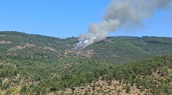 Bursa Büyükorhan'daki orman yangınına ekipler havadan ve karadan müdahale ediyor