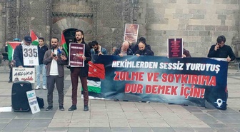 Erzurum’da sağlıkçılar 151. kez Gazze için yürüdü